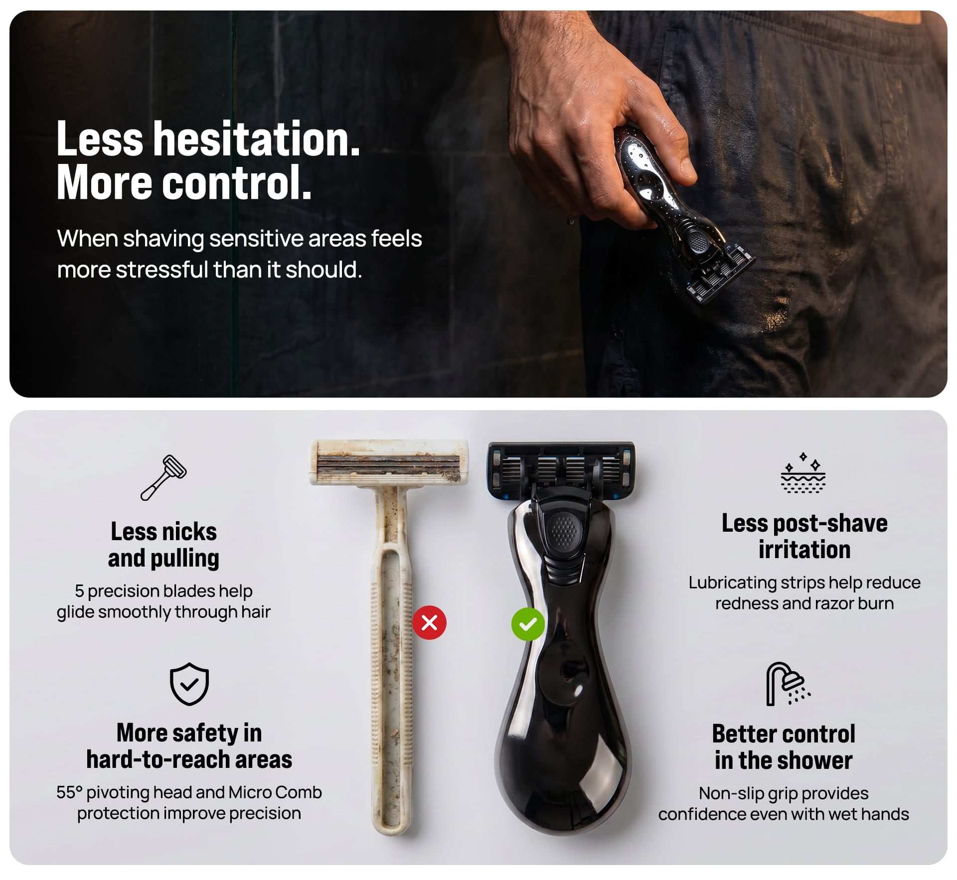 Underblade Shaver — benefits